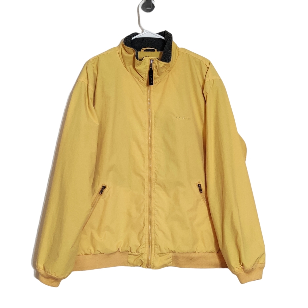 L.L. Bean Yellow Jacket Fleece Lined Full Zip XL